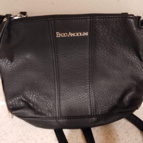 NWT BLACK CROSS BODY BAG BY ENZP ANGIOLINI - Picture 1 of 11